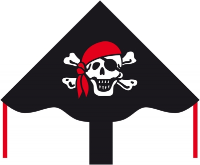 HQ Kinderdrachen Einleiner Simple Flyer Jolly Roger 42 x 85 cm R2F