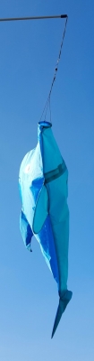 Windsack Delfin Ø 35 cm lang 100 cm Nylongewebe