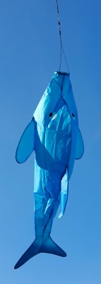 Windsack Delfin Ø 35 cm lang 100 cm Nylongewebe