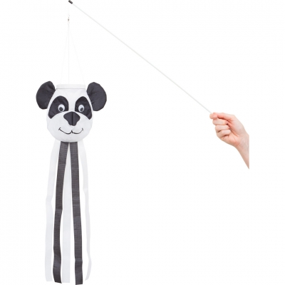 Windsack kleiner Panda Ø 10 cm lang 73 cm Nylongewebe 60 cm Stab