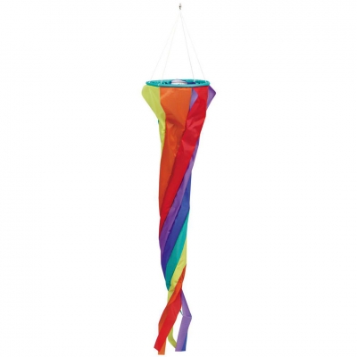 Windsack Windturbine Regenbogen Bunt Ø 14 cm lang 60 cm Nylongewebe