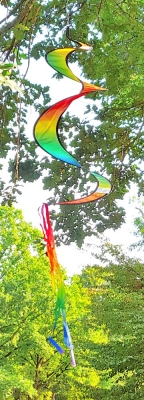 Windspiel Spirale Multicolor Ø 23 cm Nylongewebe 100 cm wetterfest lichtbeständig Wirbel
