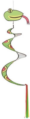 Windspiel Spirale Schlange 23 cm Nylongewebe 100 cm wetterfest lichtbestaendig Wirbel