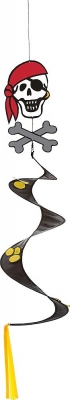 Windspiel Spirale Jolly Roger Ø 23 cm Nylongewebe 100 cm wetterfest lichtbeständig Wirbel