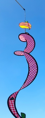 Windspiel Spirale Apfel Country Style Ø 23 cm Nylongewebe 100 cm wetterfest lichtbeständig Wirbel