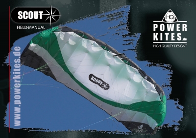 HQ Powerkite Zweileiner 2.0 SCOUT 260x102cm Flugleine Lenk Bar Rucksack R2F