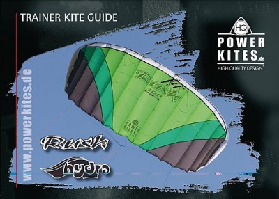 HQ Powerkite Zweileiner Rush V 200x74 cm Flugleine Lenk Bar Tasche R2F