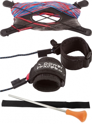 HQ Powerkite Vierleiner 3.5 Alpha 350x116 cm Flugleine Griffe Tasche R2F