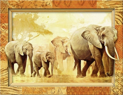 Ravensburger 14893 Puzzle Komplettset Afrikanische Riesen Elefanten 500 Teile 57 x 44 cm