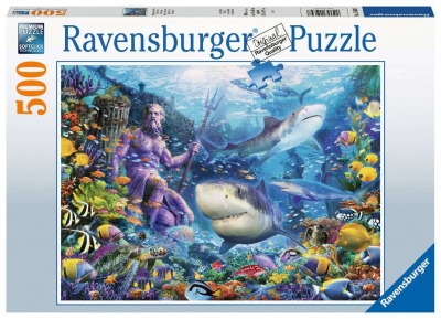 Ravensburger 15039 Puzzle Poseidon Herrscher der Meere 500 Teile 49x36 cm
