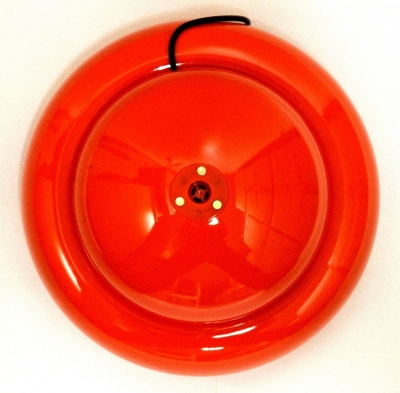 Design Zimmerbrunnen Orange LED Beleuchtung Warmweiss 22 x 15 cm