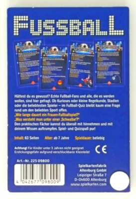 Fußball Quiz Spielkarten Spieler Tore Fakten 170 Fragen und Antworten
