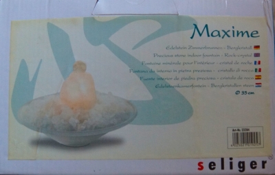 Edelstein Zimmer Kugelbrunnen Bergkristall Pumpe Beleuchtung 35 cm