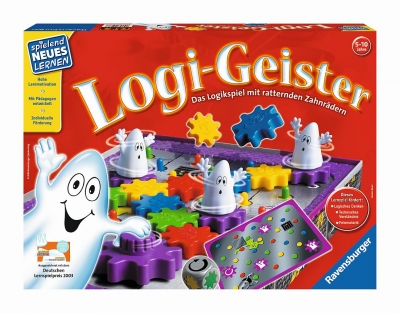 Ravensburger 25038 Logi-Geister Logikspiel mit ratternden Zahnrädern