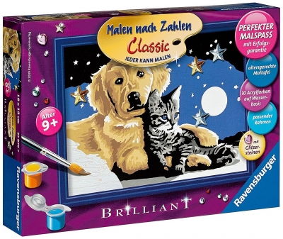 Ravensburger 27878 Malen nach Zahlen Sternenhimmel Brilliant 18 x 13 cm