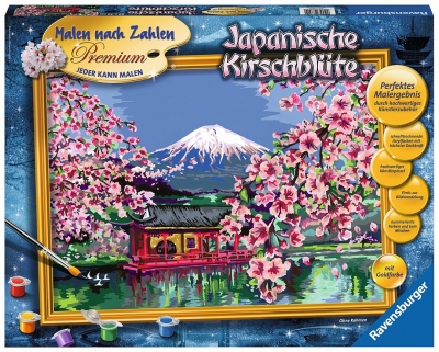 Ravensburger 28841 Malen nach Zahlen Japanische Kirschbluete 40x30 cm