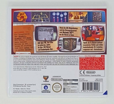 Nintendo 3DS James Noirs Hollywood Crimes Thriller Rätselspiel