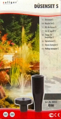 seliger Teich Garten Duesen Sprinkler Fontaenen Aufsatz Set fuer Pumpe 1000 1500A