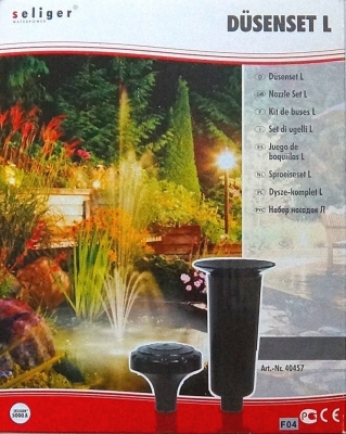 seliger Teich Garten Duesen Sprinkler Fontaenen Aufsatz Set M und L  passend fuer Pumpe 2000A 2500A 3500A 5000A