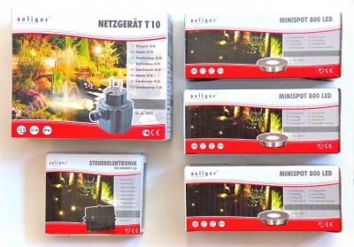 seliger LED Minispot 800 Punktstrahler Ø45x10mm 12V V4A warmweiss IP68 0,15W