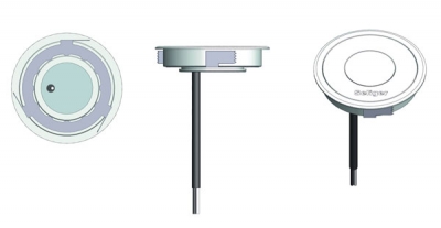 seliger LED Minispot 800 Punktstrahler Ø45x10mm 12V V4A warmweiss IP68 0,15W