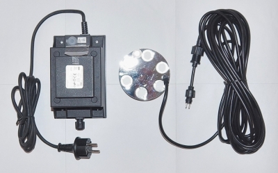 seliger Nebelgerät Teichnebler Fogstar 600 Trafo 230W 36V 10m Zuleitung messing vernickelt