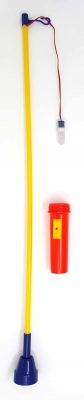 Elektrischer Laternen Umzug Kinder Lampion Stab Lang 75 cm Bunt