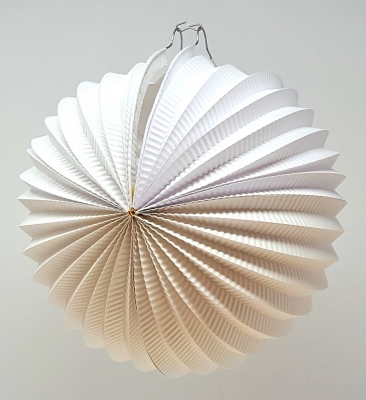Lampion Laterne Kugel Umzug Papier Kinder 24 cm Weiss Deko