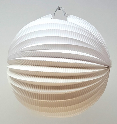 Lampion Laterne Kugel Umzug Papier Kinder 24 cm Weiss Deko