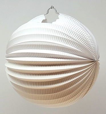 Lampion Laterne Kugel Umzug Papier Kinder 24 cm Weiss Deko