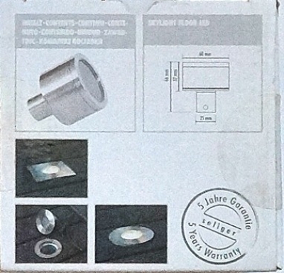 seliger Skylight Floor Power LED Strahler 1W 12V V4A IP68 warmweiss