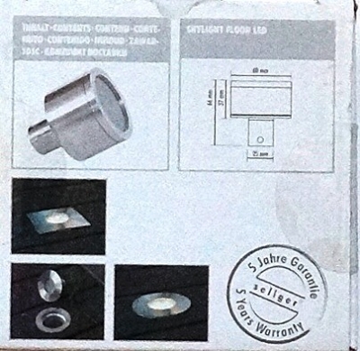 seliger Skylight Floor Power LED Strahler 1W 12V V4A IP68 warmweiss