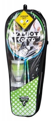 Talbot Torro Kinder Badminton Federball Spiel Set 53 cm Kurze Schlaeger 110g
