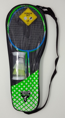 Talbot Torro Kinder Badminton Federball Spiel Set 53 cm Kurze Schlaeger 110g