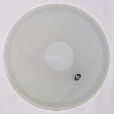 Zimmerbrunnen Glasschale Rund Anthrazit 25x7 cm Kabeldurchführung