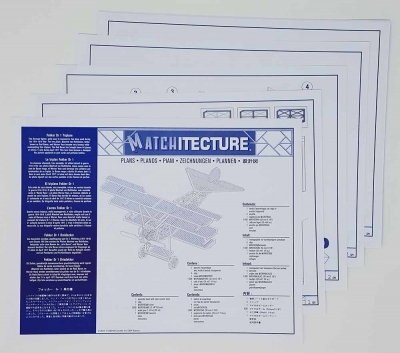 Matchitecture Bastelset Flugzeug Fokker DR 1 Holzbausatz 1050 Teile
