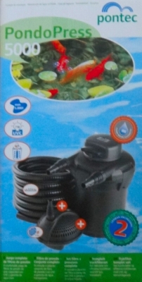 Pontec Gartenteich Druckfilter Teichpumpe PondoPress 5000 UVC Vorklärer