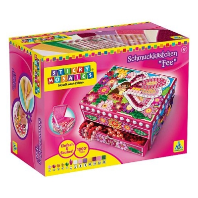 Sticky Mosaics Mosaik Bastelset Schmuckkaestchen Fee