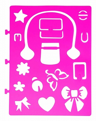 Zeichenblock L Entwerfe eigene Handtaschen Mode an illustrierten Mädchen