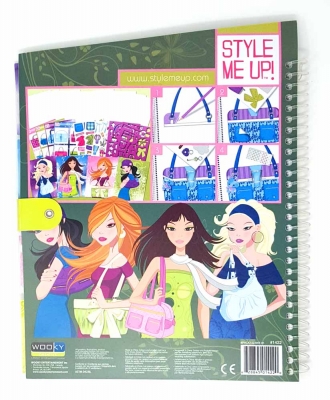 Zeichenblock L Entwerfe eigene Handtaschen Mode an illustrierten Mädchen