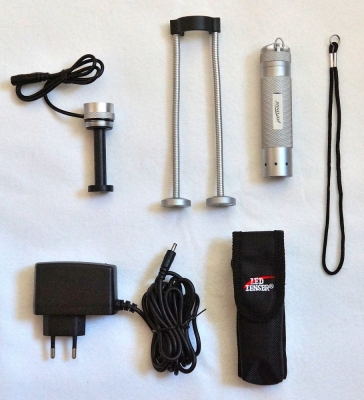 Led Lenser Taschenlampe V² Workers Friend silber White Power 111,5 mm Ø 25,5 mm 1,25 W 220 V Netzanschluss Magnetfüsse Halter 3 AAA Batterien 1,5 V