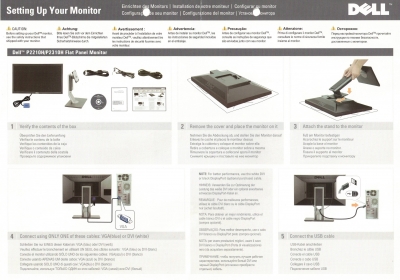 DELL LCD Monitor P2210H PC Computer Bildschirm Diagonale 54,5 cm