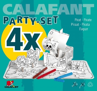 Calafant Papierbastelset Party Set Piraten 4er