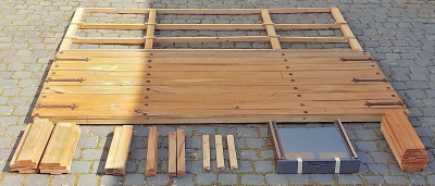 Bausatz Theke Eiche Rustikal inklusive Kasse Ladentheke Verkaufstheke Kassentheke 235 x 41 x 92 cm