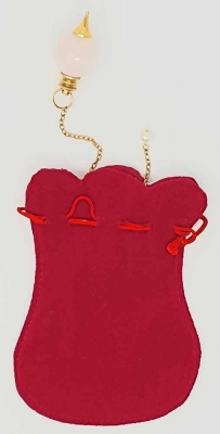 Pendel Edelstein Rosenquarz Kugel Messingspitze Kette