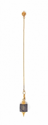 Pendel Symbol Reiki graviert auf Edelstein Onyx