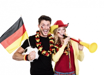 Deko Arm Schweiss Band Fussball Party Deutschland EM WM Schwarz Rot Gelb