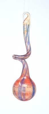 Frankenwald Schleifenspirale Glasspirale Oxidharzglas 11cm lang Ø 3 cm