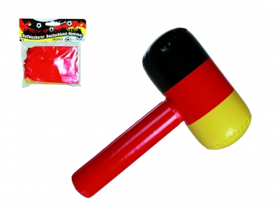 Aufblasbarer Hammer Deutschland WM 37 x 23 cm Schwarz Rot Gelb
