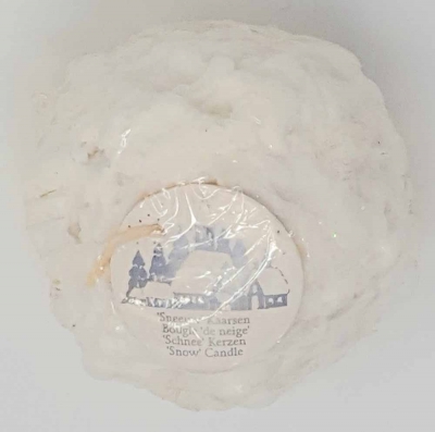 Kerze Schneeball Schnee Kugel 200g Weiss 70 mm